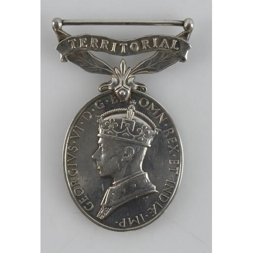 1069 - Efficiency Medal GVI with Territorial Clasp (4454067 W.O. Cl., 2 S.C. Wilkinson R.A.) shows slight r... 