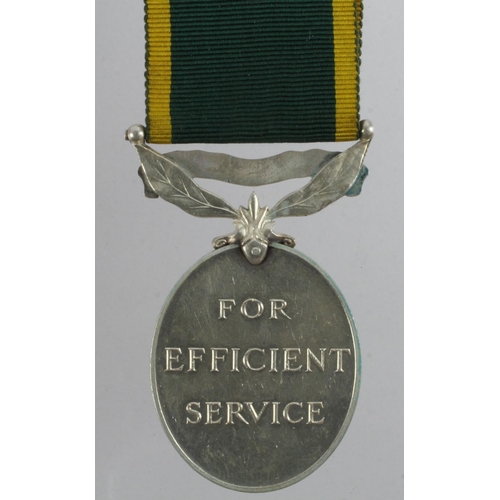 1074 - Efficiency Medal GVI with Territorial clasp (898316 Pte L C Long RPC)