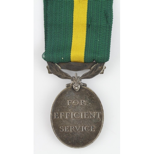 1075 - Efficiency Medal GVI with Territorial Clasp (915729 Gnr. H. Dodgson R.A.,)