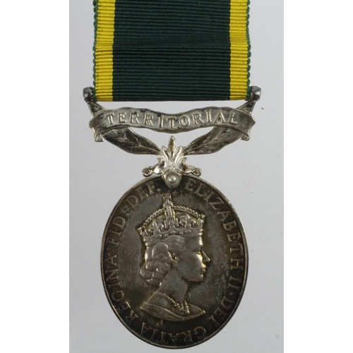 1076 - Efficiency Medal QE2 with Territorial clasp (22322613 W.O.CL.2. K Cripps RA)