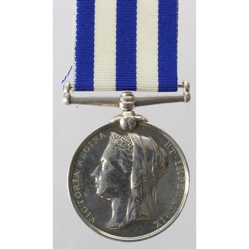 1077 - Egypt Medal 1882, undated, named (977 Pte G Crowhurst 1/Rl W.Kent R). Appears also entitled to the K... 