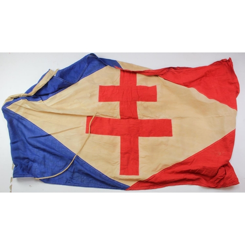 1102 - France an F.N.F.L Free French Naval flag, 5 feet long, service wear.