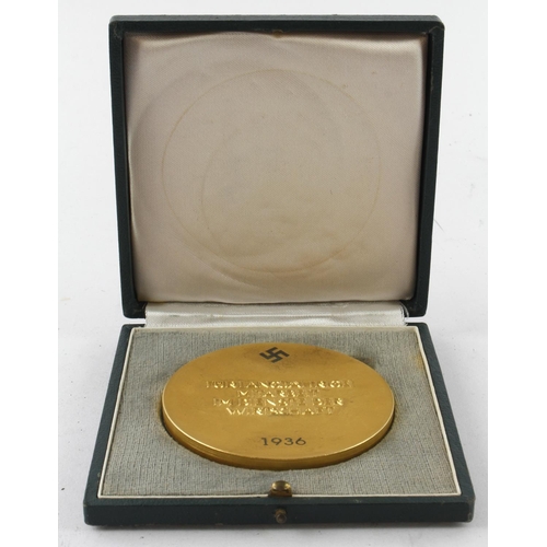 1108 - German 1936 dated Cased Medallion 