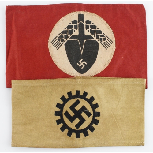 1113 - German 2x workers armbands.