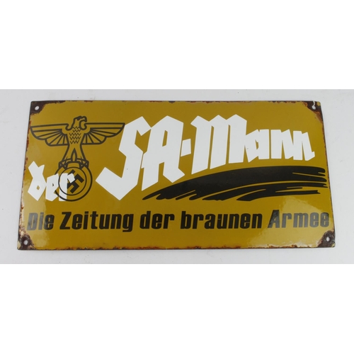 1126 - German 3rd Reich Enamel Sign 