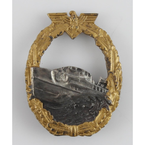 1166 - German E Boat badge 1st type Kriegsmarine war badge.