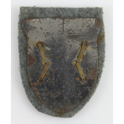 1196 - German Krim shield on wehrmacht cloth backing.