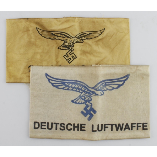 1210 - German Luftwaffe Helpers armbands 2x.