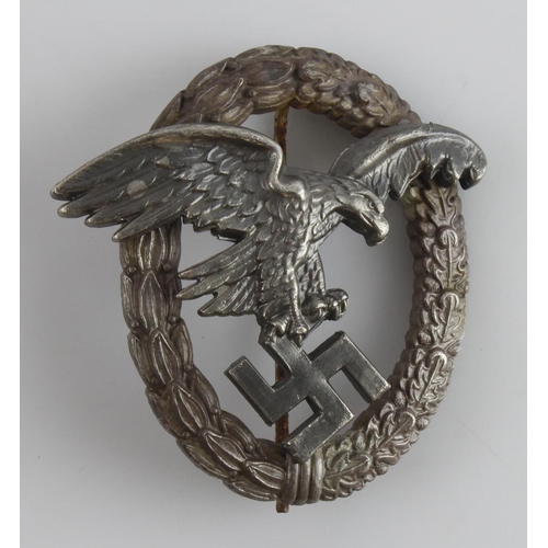 1213 - German Luftwaffe Observers badge, maker marked.