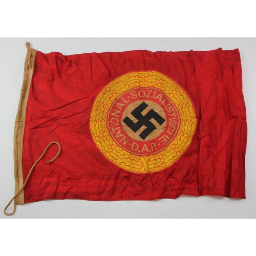 1224 - German NSDAP Party flag, 3 feet long, service wear.