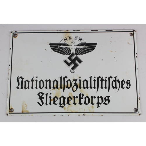 1228 - German NSFK enamel wall plaque.