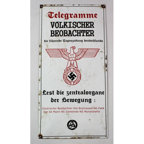 1243 - German SA enamel sign, large scale, impressive.