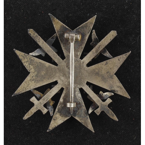 1244 - German Spanish Condor Legion Cross in silver grade with swords in fitted case.