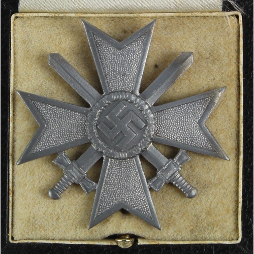 1272 - German War Merit Cross 1st class pin back (hook slight damage) in fitted case.