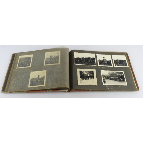 1304 - German WW2 photo album with 50 good army photos of soldiers on parade, training etc.