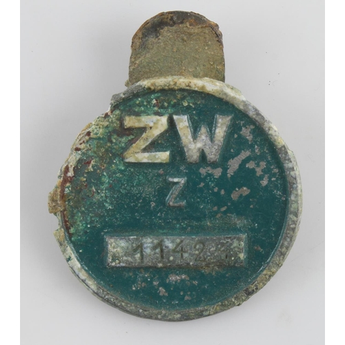 1311 - German Zittav Werke WW2 labour camp badge. Which was located on the outskirts of the city used force... 