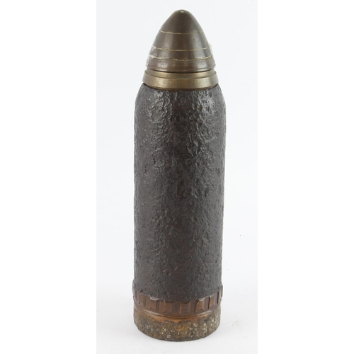 1374 - INERT WW1 British 18 Pdr. Shrapnel Shell Dated 1918.