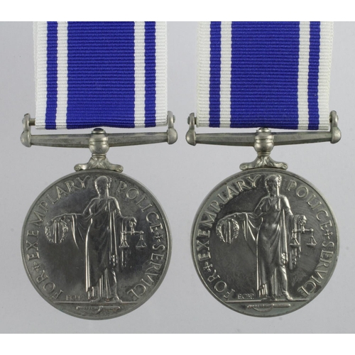 1462 - Police LS Medals - GVI (Const Duncan J McLeod), and QE2 (Const Arthur Humphries).  (2)