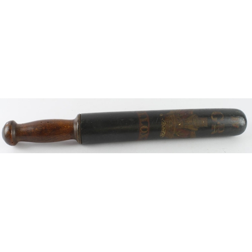 1463 - Police Truncheon - Geo IV Pulloxhill decorated Truncheon in pretty good condition - rare item - has ... 