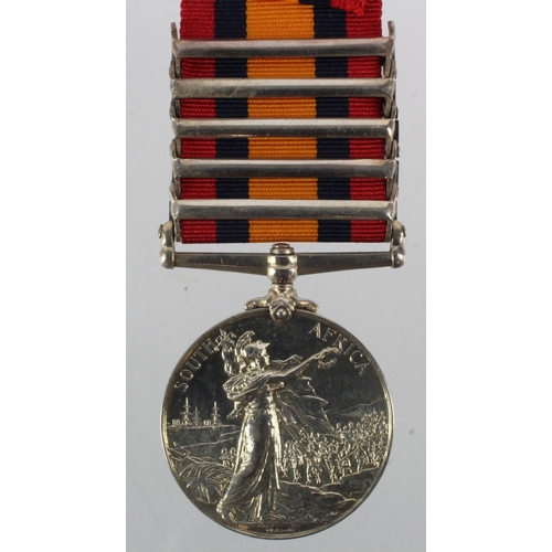 1480 - QSA with bars CC/OFS/Joh/DH/Belfast named (4689 Pte G Matthews Rl Warwick Regt). Served 2nd Bn. With... 