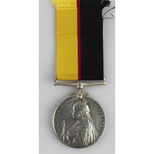 1494 - Queens Suda Medal 1899 named (5352 Pte W Birrell 1 Sea Hrs).