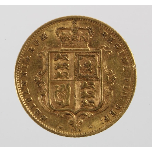 15 - Half Sovereign 1872 (dn 170). VF/aVF small edge nick reverse