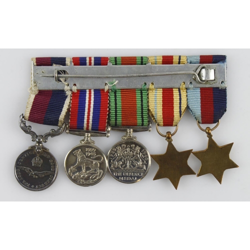 1502 - RAF miniature medal group of five to Sqd leader A C Monk comes with research.