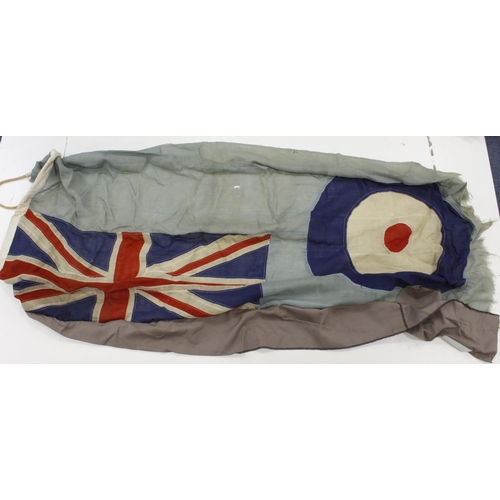 1511 - RAF WW2 original flag removed from RAF St Mawgan (now Newquay Airport) in  1945.  Worn with age appr... 