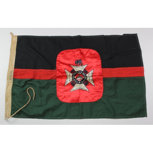 1521 - Rhodesia Flag for the Rhodesia Regiment, 3 foot long, makers label.