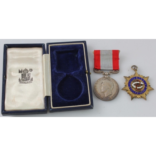 1531 - Rocket Life Saving Apparatus Volunteers Long Service Medal GVI named (Hermon S. Blomfield) in origin... 