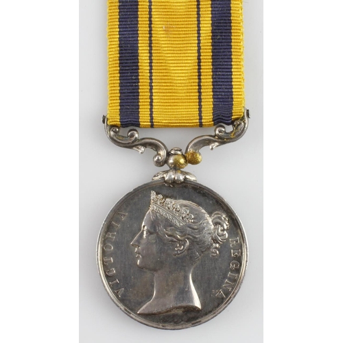 1556 - South Africa 1853 medal named (W Morgan. 1st Btn Rifle Bde). With a copy of his service record, born... 