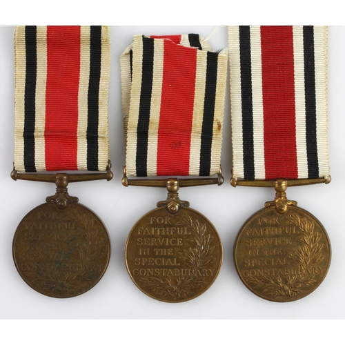 1570 - Special Constabulary Medals GV Crowned (Francis Milner) GV coinage head (William E. Kettle), QE2 (Jo... 