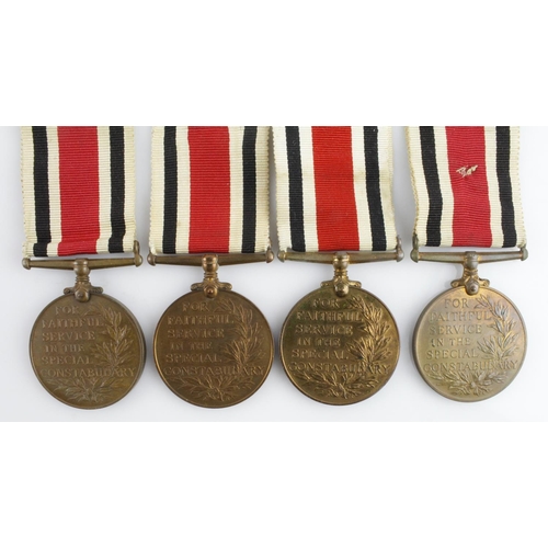 1571 - Special Constabulary Medals GV Crowned (Joseph Barney), GV coinage bust (Henry Coy), GVI (Francis G ... 