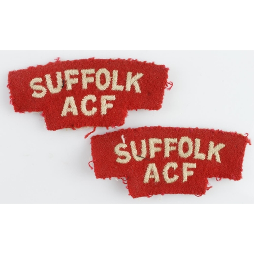 1572 - Suffolk ACF pair of original cloth should titles