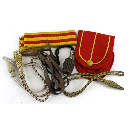 1583 - Sword knots buckles and other cavalry related items.