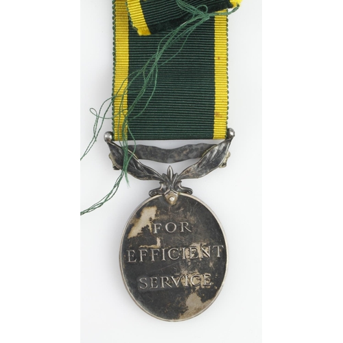 1589 - Territorial Efficiency Medal GVI, awarded to: 896698 Pte W.G Smith R.P.C (Royal Pioneer Corps).