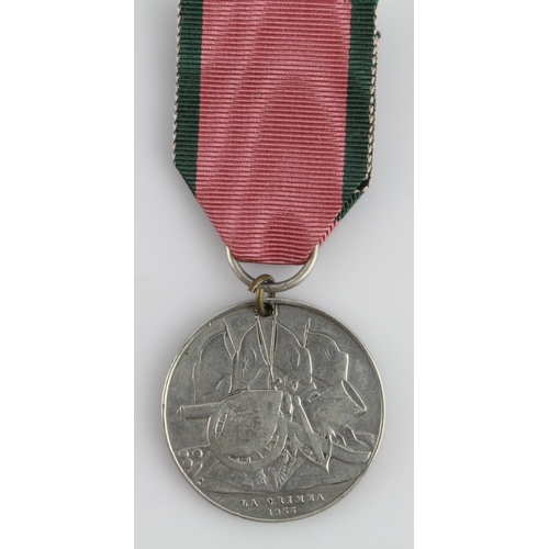 1594 - Turkish Crimea Medal 1855 'La Crimea' and named (4175 W H Hall 56th Regt). West Essex Regt of Foot