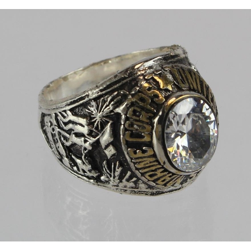 1608 - USMC mans finger ring.