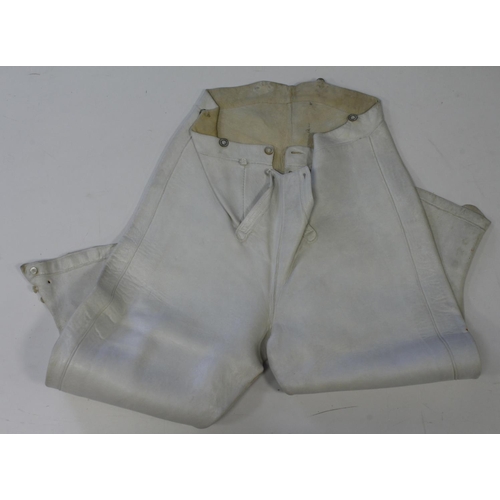 1619 - Victorian Household cavalry leather riding breeches / jodhpurs made by E Tautz & Sons 249 Oxford St ... 