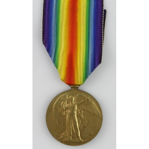 1622 - Victory Medal named (19363 Pte R Baldwin K.S.L.I.) Killed In Action 17/3/1918 with the 7th Bn. Born ... 