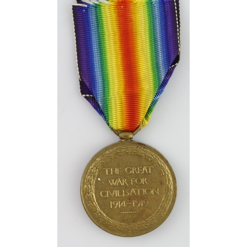 1622 - Victory Medal named (19363 Pte R Baldwin K.S.L.I.) Killed In Action 17/3/1918 with the 7th Bn. Born ... 