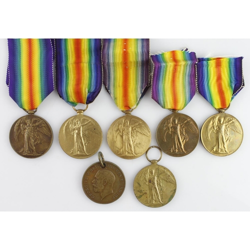 1627 - Victory Medals WW1  (T-985 Sjt T Potts ASC), (218936 Spr R C Bott RE), (S-19798 Pte A Cargill Gordon... 