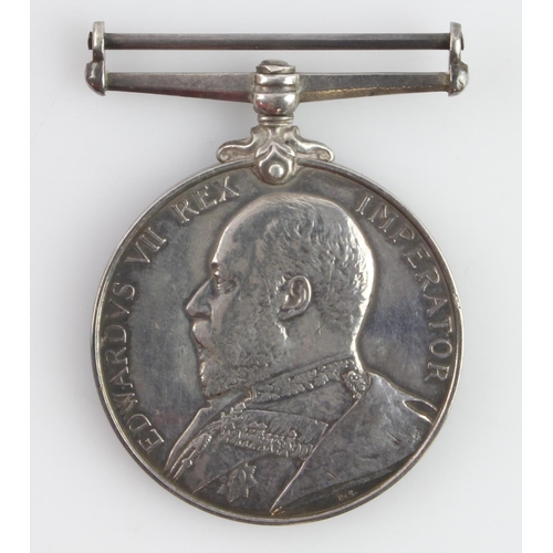 1634 - Volunteer Force LS Medal EDVII (487 Bmbr A F Stevens 1/C of L. RGAV).