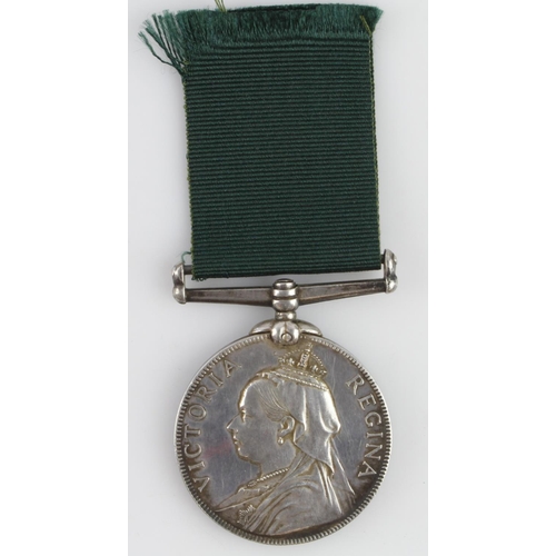 1636 - Volunteer Force LS Medal QV named (Pte T. Euman 6th V.B. Royal Scots)