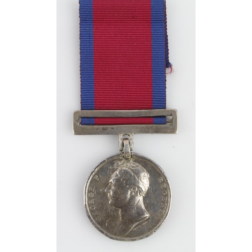 1639 - Waterloo Medal 1815 named (William Hall, 2nd Batt. Grenad. Guards). Fitted with silver clip and bar ... 