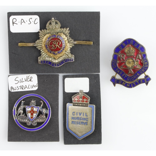 1647 - WW1 & WW2 Military Lapel Pins.  (4)