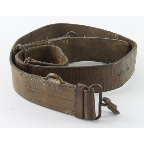 1669 - WW1 Canadian Expeditionary Force Oliver Pattern 1914 Leather Belt with Snake Buckle.