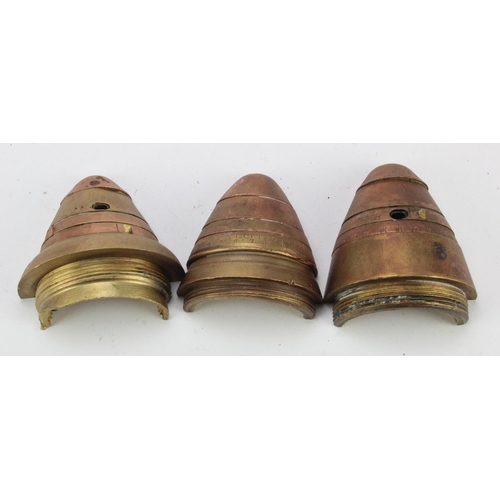 1673 - WW1 Cut away shell fuses 3x.