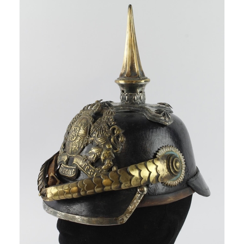 1691 - WW1 Imperial German Bavarian Officers Pickelhaube, No liner.