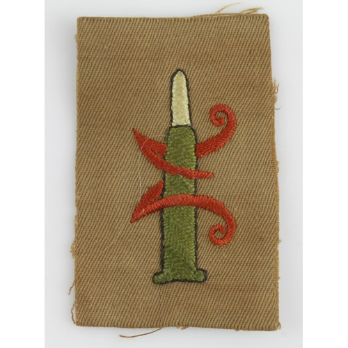 1728 - WW1 scarce volunteer training corps marksman cloth badge.